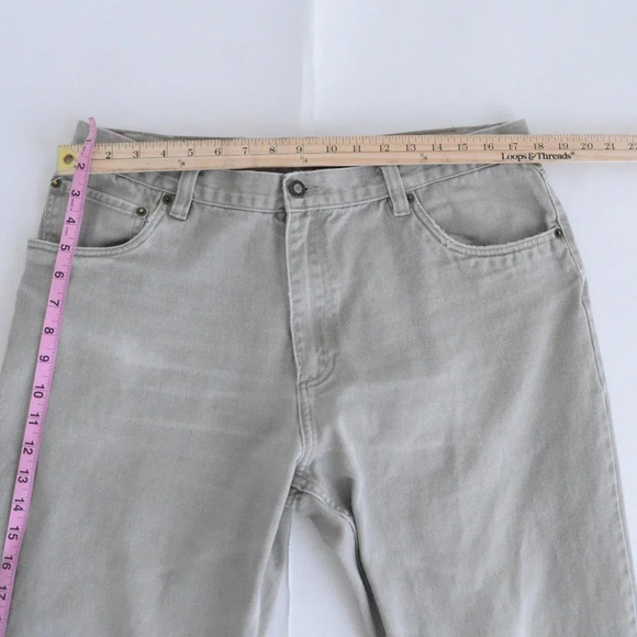 Nevada Cream Denim Straight Leg Jeans - Vintage - Size 38x32 - Picture 5 of 12